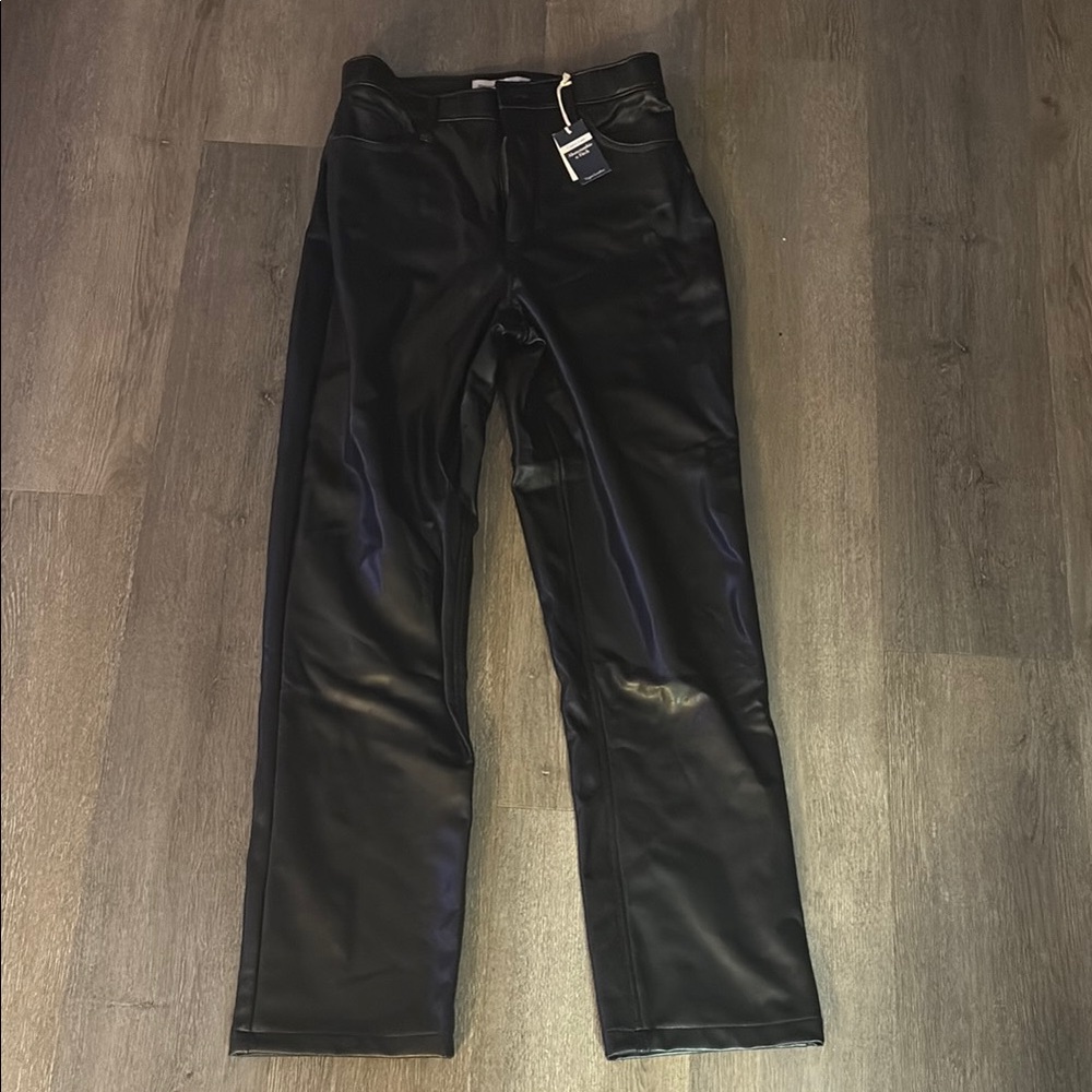 Sleek Black Faux Leather Pants